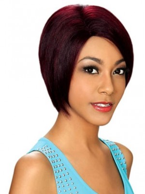 Red Straight Capless Synthetic Wig