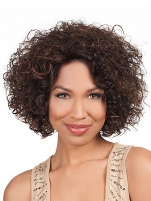 Medium Length Curly Lace Front Wig
