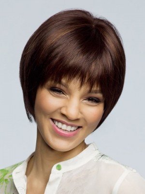 Short Capless Synthetic Hair Straight Wig