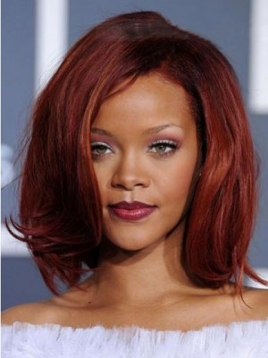Rihanna Hairstyle Medium Straight Lace Front Wig