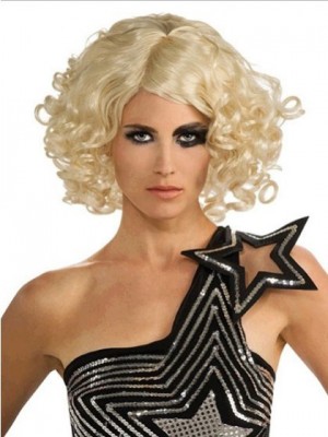Lady Gaga Medium Wavy Lace Front Wig For Woman