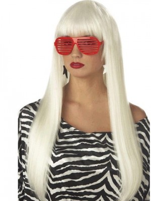 Lady Gaga Long Straight Hairstyle Capless Wig
