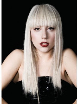 Lady Gaga Synthetic Long Straight Wig