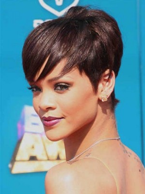 Rihanna Hairstyle Straight Short Wig