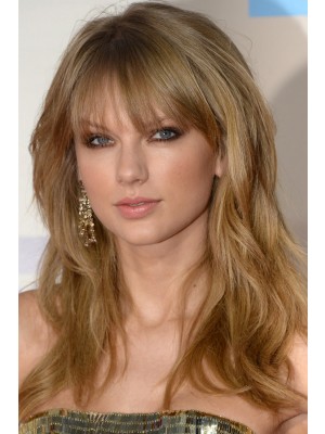 Taylor Swift Hairstyle Long Wavy Remy Hair Wig