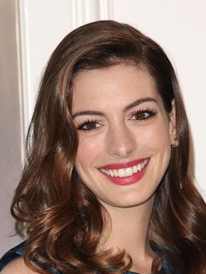 Anne Hathaway Wavy Full Lace Real Human Hair Wig