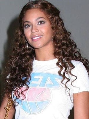 Beyonce Long Curly Full Lace Human Hair Wig