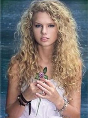 Taylor Swift Long Wavy Lace Front Human Hair Wig