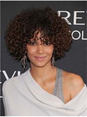 Halle Berry Curly Full Lace Human Hair Wig