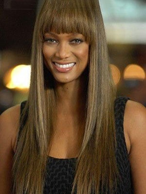 Tyra Banks Straight Lace Front Remy Hair Wig