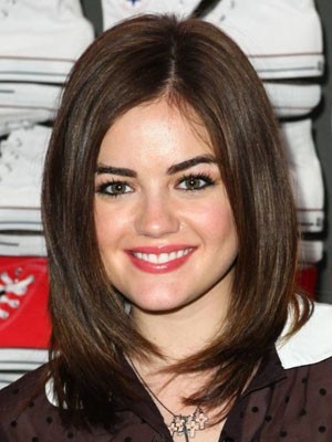Lucy Hale Superb Lace Front Straight Synthetic Wig