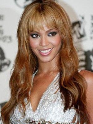 Beyonce Diaphanous Synthetic Wavy Capless Wig