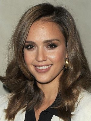 Jessica Alba Debonair Straight Lace Front Synthetic Wig