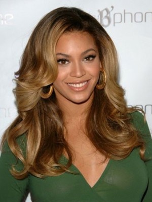 Beyonce's Long Wavy Human Hair Wig