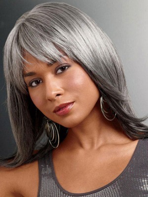 Synthetic Foxy Silver Lace Front Wig