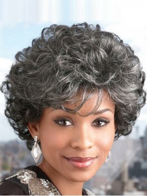 Ultra Lite Short Synthetic Gray Wig