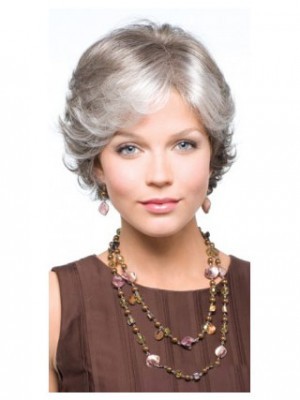 Conservative Side Parting Wavy Capless Wig