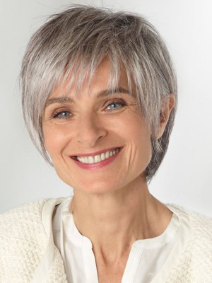 Grey Short Lace Front Synthetic Wig