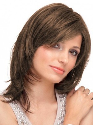 Straight Lace Front Mid-Length Remy Hair Wig