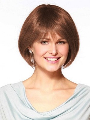 Mid-Length Human Hair Full Lace With Mono Top Bob Wig
