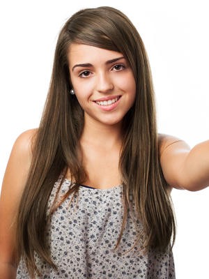 Front Lace Long Straight Human Hair Wig