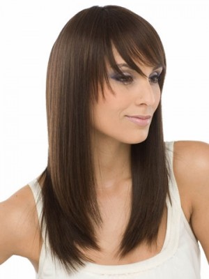 Ladies Straight Lace Front Remy Human Hair Wig