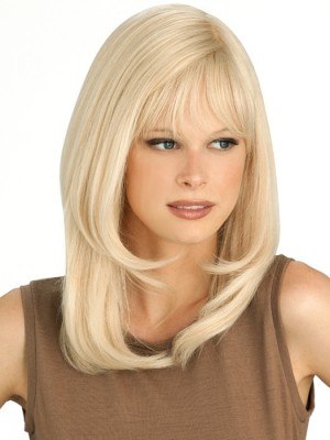 Capless Straight Human Hair Wig With Bangs