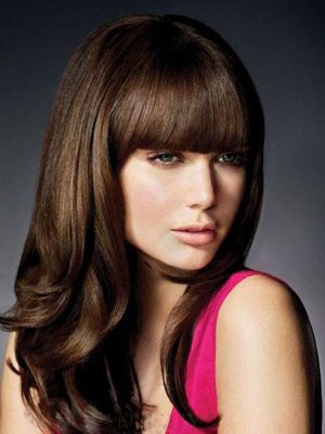 Wave Remy Human Hair Capless Wig With Bangs