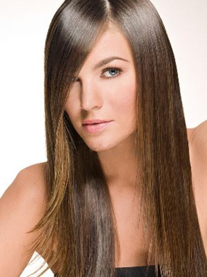 Human Hair Silky Straight Front Lace Wig