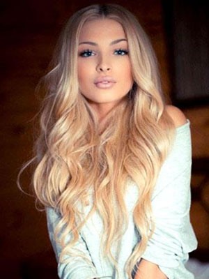 Blonde Wave Human Hair Lace Front Wig