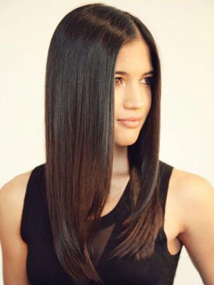 Attractive Straight Human Hair Lace Front Wig