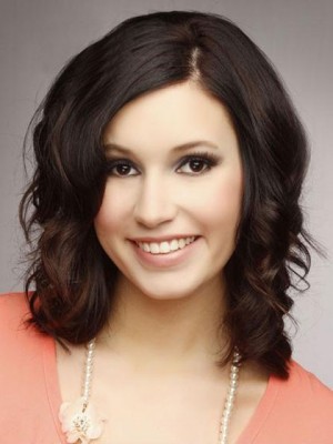 14" Wavy Lace Front Human Hair Wig