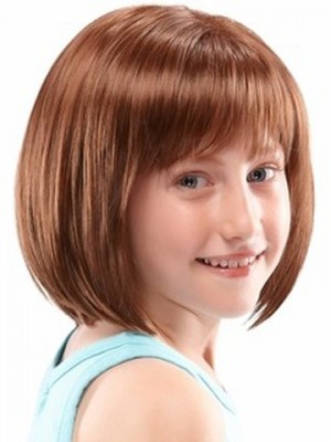 Shoulder Length Straight Lace Front Girls Wig