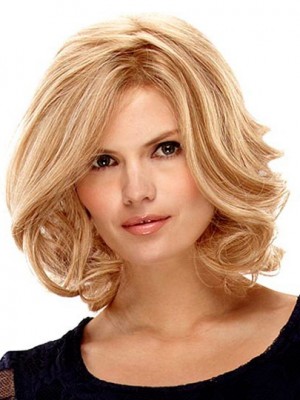 Medium Lace Front With Mono Wavy Wig