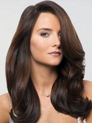 Long Wavy Attractive Human Hair Lace Front Wig