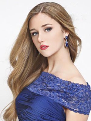 Attractive Long Wavy Human Hair Lace Front Wig