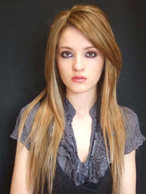 Long Attractive Human Hair Lace Front Wig