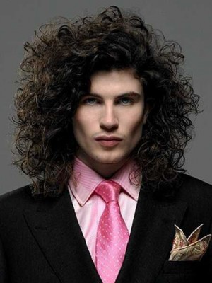 14" Wavy Synthetic Wig For Men