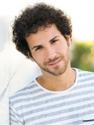 Lace Front Curly Short Men Wig