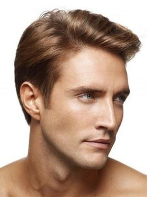 Straight Full Lace Mens Synthetic Wig