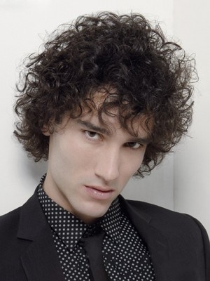 Short Curly Synthetic Hair Mens Wig
