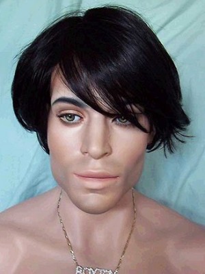 Short Synthetic Capless Wig For Man