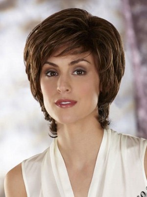 Cropped Layered Synthetic Wig