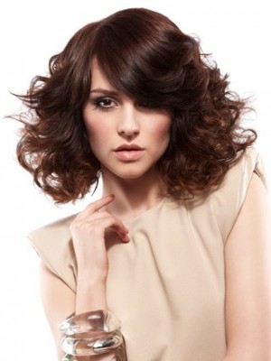 Front Lace Spiral Wavy Synthetic Wig