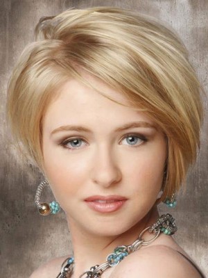 Short Straight Front Lace Synthetic Wig