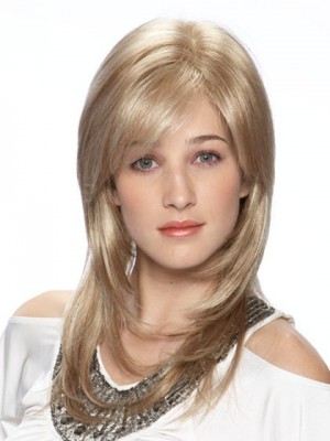 Layered Light Blonde Lace Front Synthetic Wig