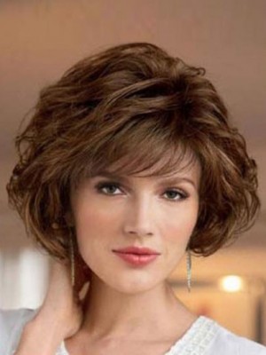 Wavy Look With Textured Synthetic Wig