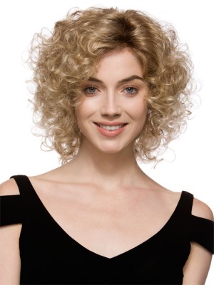 Medium Curly Synthetic Wig