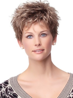 Short Capless Womens Synthetic Wig