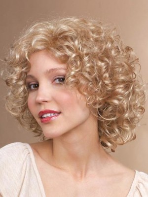 Medium Length Curly Synthetic Hair Wig